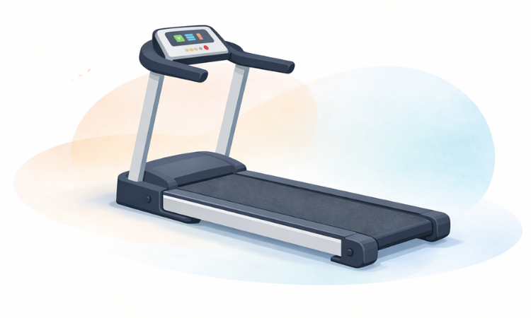 Illustration d’un tapis de course pour s’entraîner à la maison